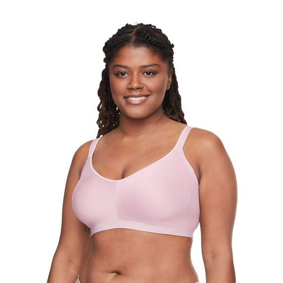 Warners Easy Does It® Underarm-Smoothing with Seamless Stretch Wireless Lightly Lined Comfort Bra RM3911A Color: Lilac Size: LARGE