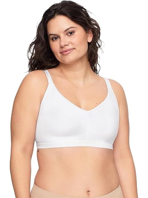 Easy Does It® Underarm-Smoothing with Seamless Stretch Wireless Lightly Lined Comfort Bra RM3911A Color: White Size: X LARGE