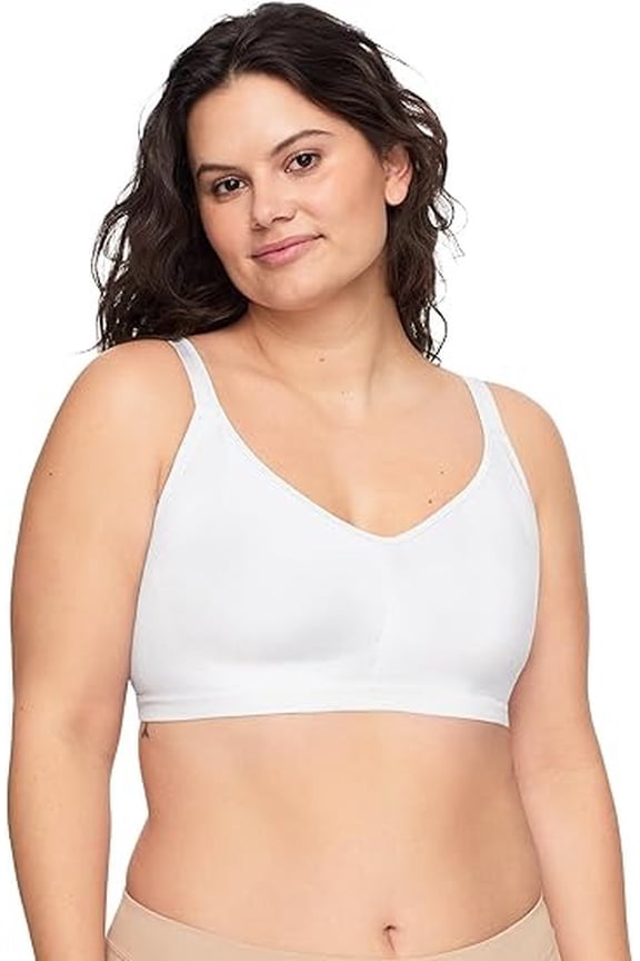 Easy Does It® Underarm-Smoothing with Seamless Stretch Wireless Lightly Lined Comfort Bra RM3911A Color: White Size: X LARGE