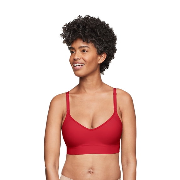 Warners Easy Does It Wireless Lift Convertible Comfort Bra RN0131A Color: Joyous Red Size: LARGE