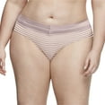 thumbnail image 1 of Warners No Pinching, No Problems® Dig-Free Comfort Waist with Lace Microfiber Hipster 5609J Color: Lilac Butter Stripe Size: SMALL, 1 of 3