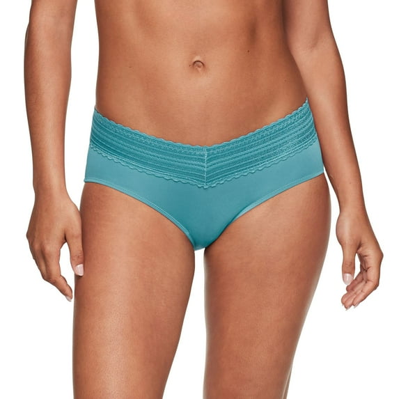 Warners No Pinching, No Problems® Dig-Free Comfort Waist with Lace Microfiber Hipster 5609J Color: Seabreeze Size: 3X LARGE