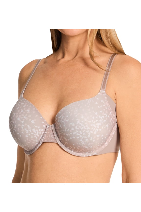 Women's Warner's RA3061A No Side Effects Underwire Lightly Lined Bra (Mink Petals 36B)