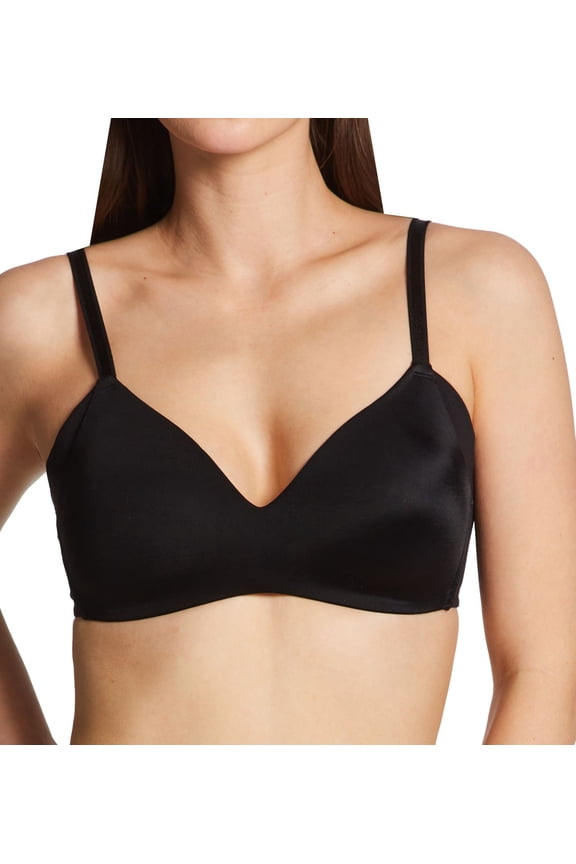 Women's Warner's RM3061A No Side Effects Underarm-Smoothing Wireless Bra (Black 34C)