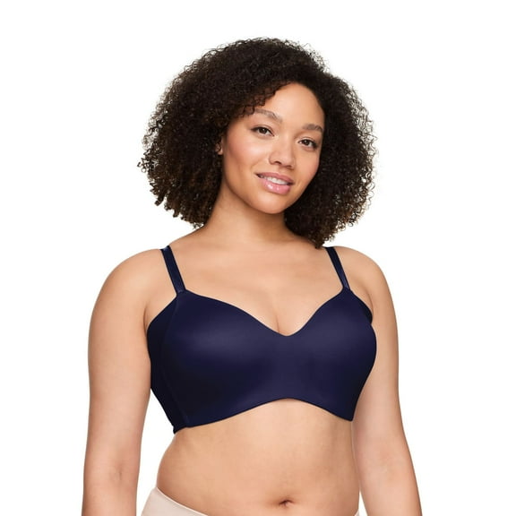 Warners No Side Effects® Underarm-Smoothing Wireless Bra RM3061A Color: Evening Blue Size: 40 B