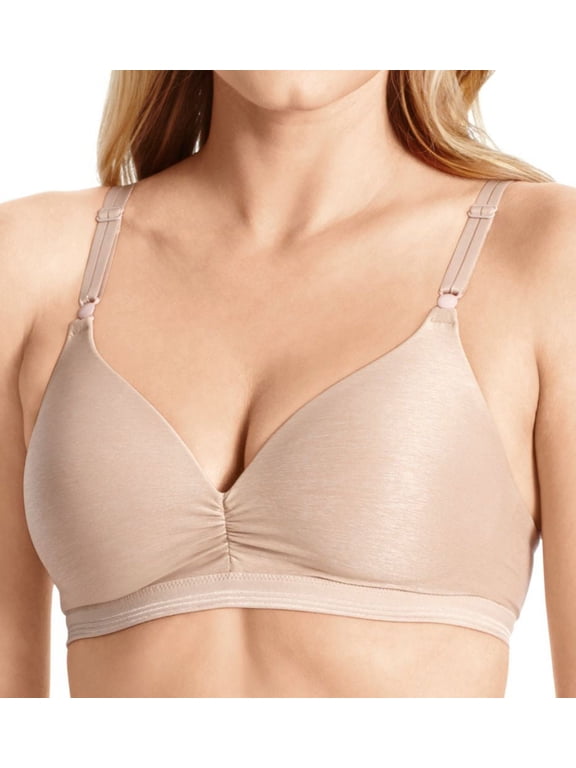 Warner's Women's Play It Cool Stay Cool and Dry Wireless Lift Comfort Bra RN3281A, Toasted Almond, 34B