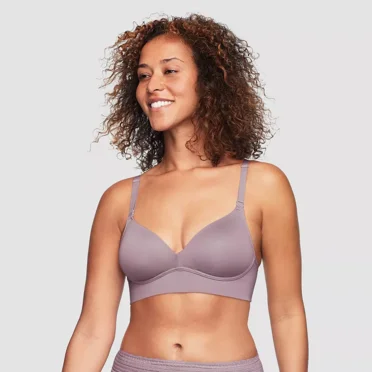 WarnersÂ® Simply PerfectÂ® Allover-Smoothing Bliss Wireless Lightly Lined Convertible Longline Comfort Ba RM1011T, Mauve