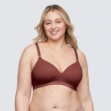 Warners® Simply Perfect® Super Soft Wireless Lightly Lined Comfort Bra, Wine Red, 34B