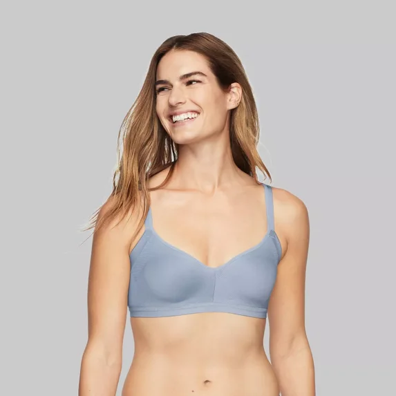 Warners Simply Perfect Underarm Smoothing with Seamless Stretch Wireless Lightly Lined Comfort Bra RM3911T Color-Rosewater, Size S-XXL