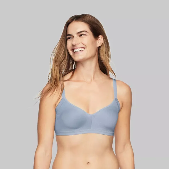 Warners Simply Perfect Underarm Smoothing with Seamless Stretch Wireless Lightly Lined Comfort Bra RM3911T Color-Rosewater, Size S-XXL