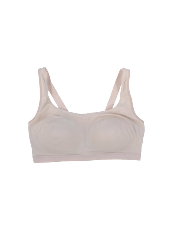 Women's Cloud 9 Bra Wireless Scoop-Neck Solid Butterscotch Small New