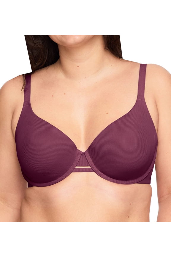 Women's Warner's RPU09 Cloud 9 Underwire Lift T-Shirt Bra (Burgundy 34B)