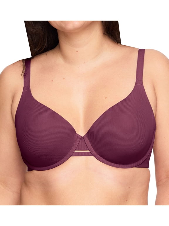 Women's Warner's RPU09 Cloud 9 Underwire Lift T-Shirt Bra (Burgundy 34B)