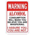 thumbnail image 1 of Warning Alcohol Consumption will Make You Believe Metal Tin Signs Funny Vintage Tin Sign Wall Art Decor Iron Poster Size: 12 x 16 Inch, 1 of 4