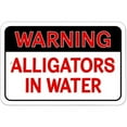 thumbnail image 1 of Warning Alligators in Water Sign, 1 of 1