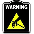 thumbnail image 1 of Warning Anti Static Repair Caution OSHA Danger BLACK Aluminum Composite Sign, 15"x18", 1 of 9