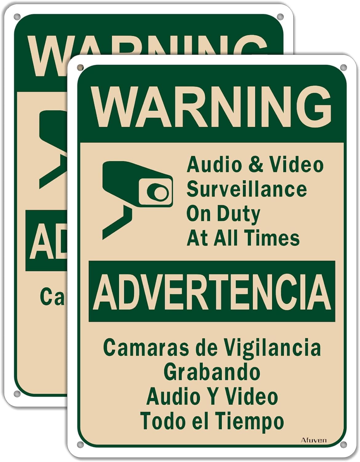 SmartSign Warnschild 'Videoüberwachung' – 45,7 X 30,5 Cm, Aluminium Laminiert, Zweisprachig