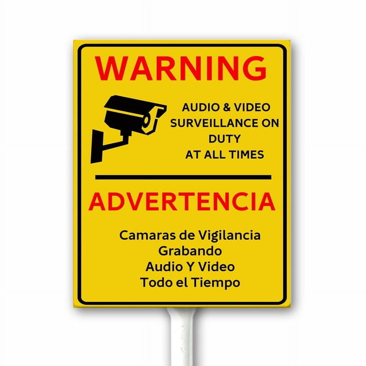 FHEGI Videoüberwachungs-Warnschild – 30,5x15,2 Cm, Aluminium, Zweisprachig (Englisch/Deutsch)
