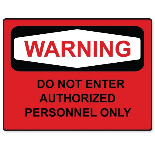 Warning Authorized Personnel Only Sign Sticker Phone Decal Water Bottle ...