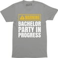 thumbnail image 1 of Warning Bachelor Party in Progress Funny Getting Married Groom T-Shirt, 1 of 4