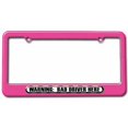 thumbnail image 1 of Warning Bad Driver Here, Funny License Plate Tag Frame, Multiple Colors, 1 of 1