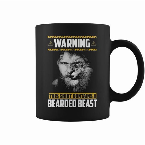 Warning Bearded Beast Coffee Mugs