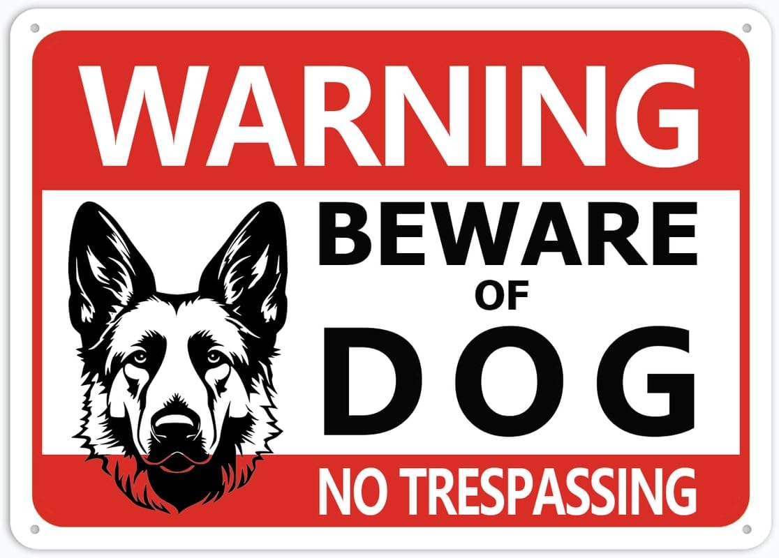 Warning Beware Of Dog Sign 8 X 12 Inches Rust Free Aluminum - Uv ...