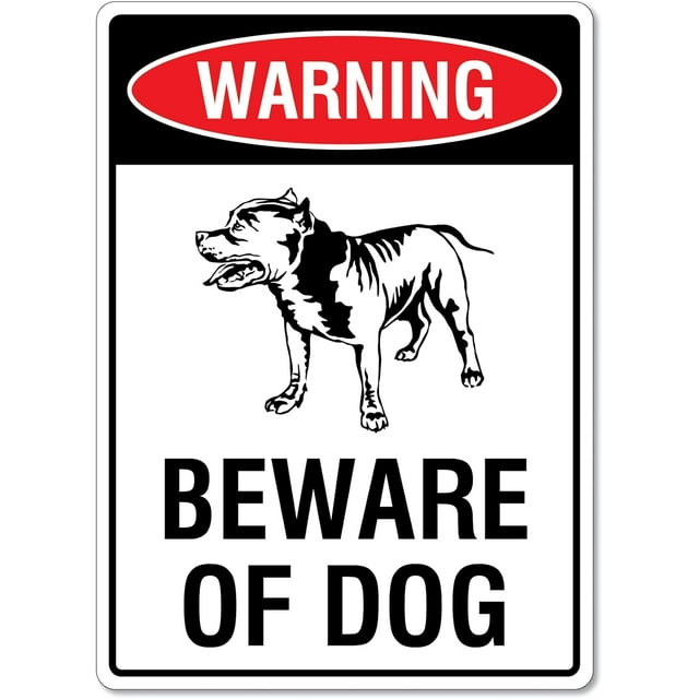 Warning Beware Of Dog Sign – Pitbull Animal Signs Dog Signs Beware of ...