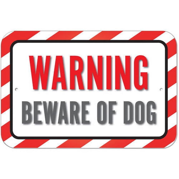 Warning Beware Of Dog Sign