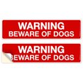 thumbnail image 1 of Warning Beware Of Dogs Sign, Rectangle Red Background Sign,, 1 of 8