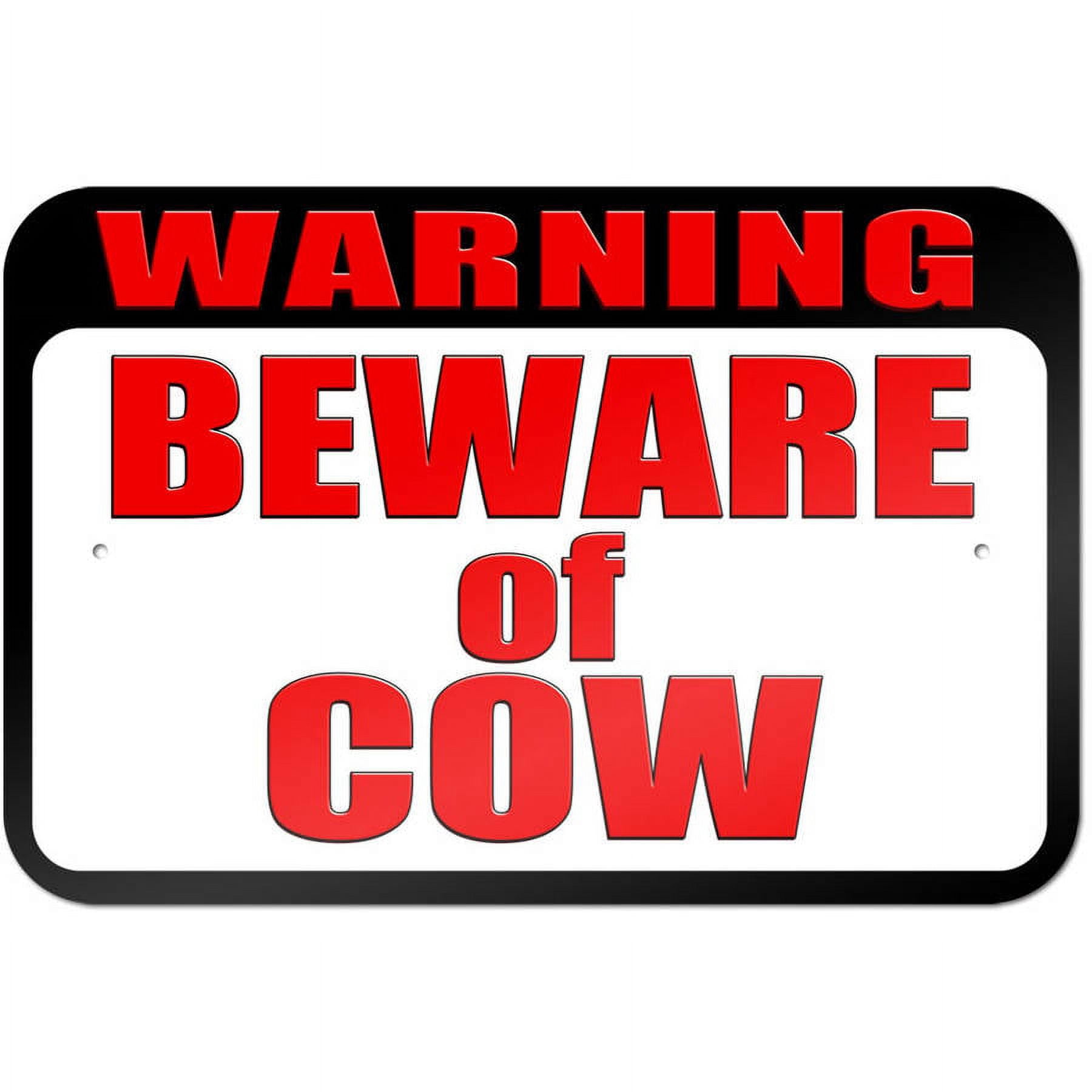 Warning Beware of Cow Sign - Walmart.com