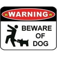 thumbnail image 1 of "Warning Beware of Dog" 11 inch by 9.5 inch Laminated Funny Sign, 1 of 2