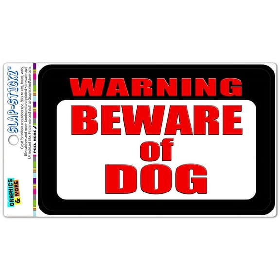Warning Beware of Dog Automotive Car Window Locker Bumper Sticker