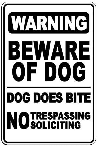 Lot De 2 Panneaux « Beware Of Dog For Fence No Trespassing Dog On Premises » Pour Chiens De Jardin - Panneaux D'avertissement Pour La Propriété