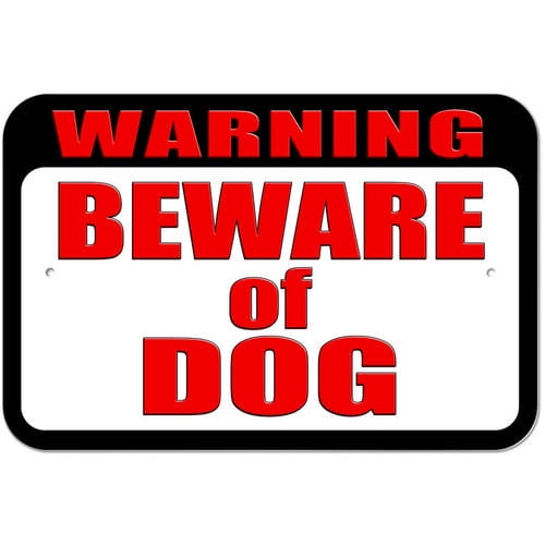 Warning Beware Of Dog Sign - Walmart.com