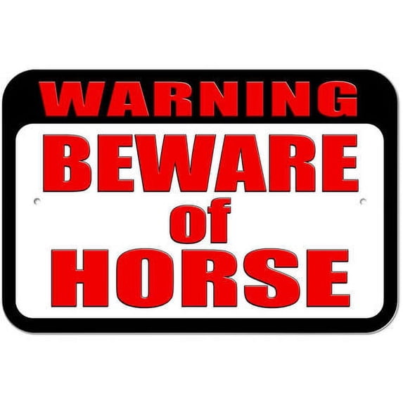 Warning Beware of Horse Sign - Walmart.com