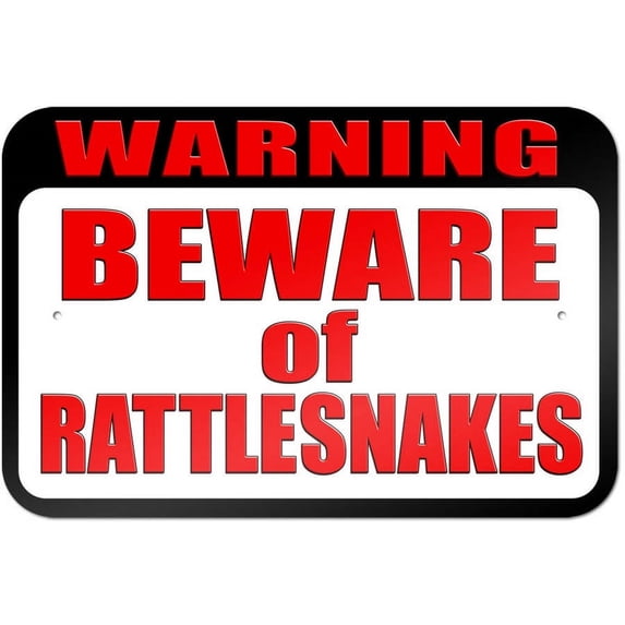 Warning Beware of Rattlesnakes Sign