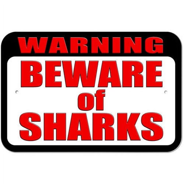 Warning Beware of Sharks Sign - Walmart.com