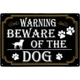 thumbnail image 1 of Warning Beware of The Dog Vintage Metal Tin Signs for Fence Lawn Garden Yard Signs Outdoor Indoor Use 8X12Inch (1), 1 of 5