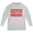 thumbnail image 1 of Warning Big Brother Youth Long Sleeve T Shirt White YLG, 1 of 1