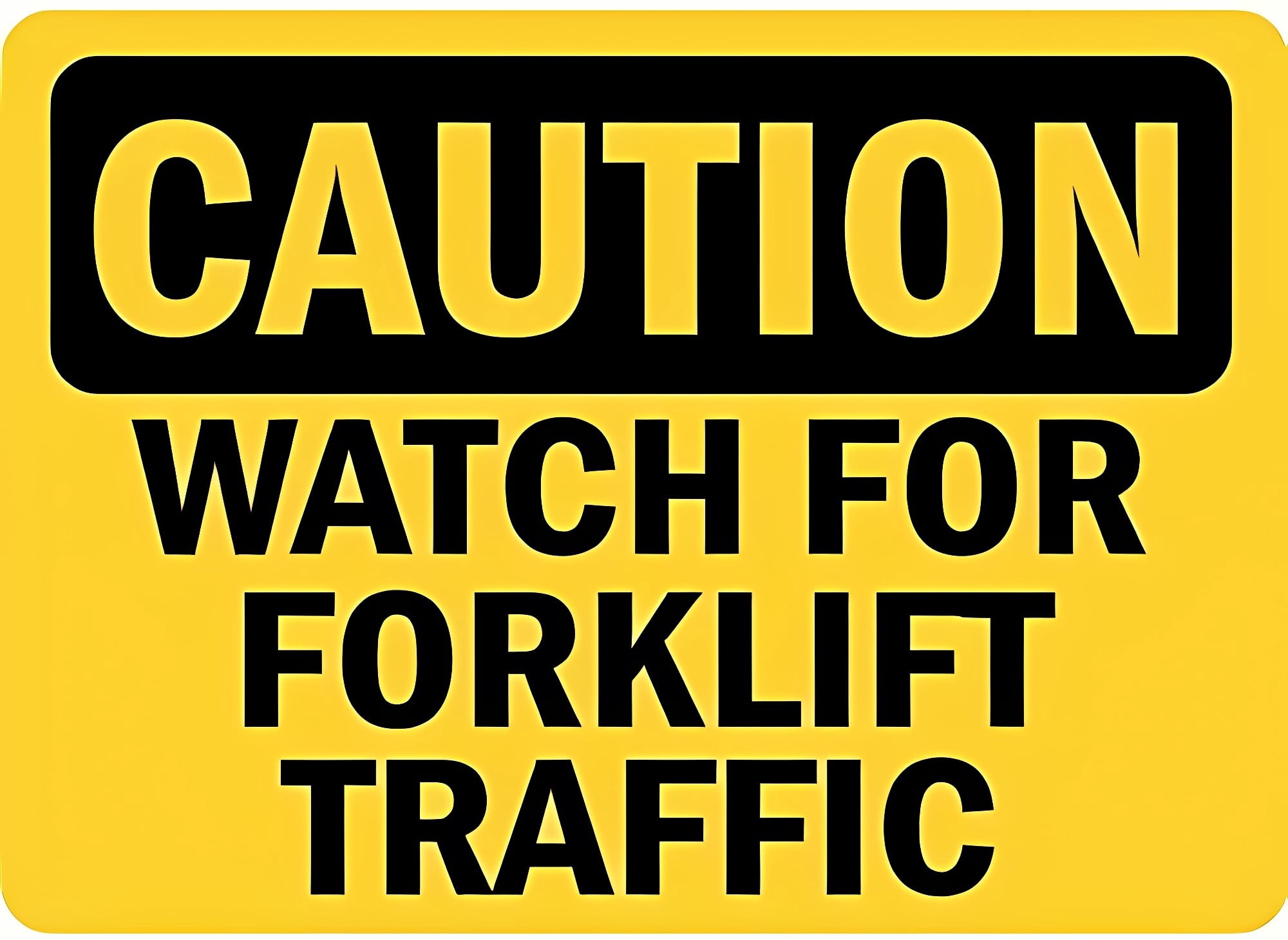 Warning Caution Watch for Forklift Traffic Sign - 8"x12" Aluminum Metal ...
