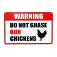 thumbnail image 1 of Warning Chicken Coop Sign Do Not Chase Our Chickens Signs Tin Sign Warning Metal Sign Vintage Sign Wall Decor for Home Farm Bar Coffee Shop Club Decoration 8x12 Inch, 1 of 7
