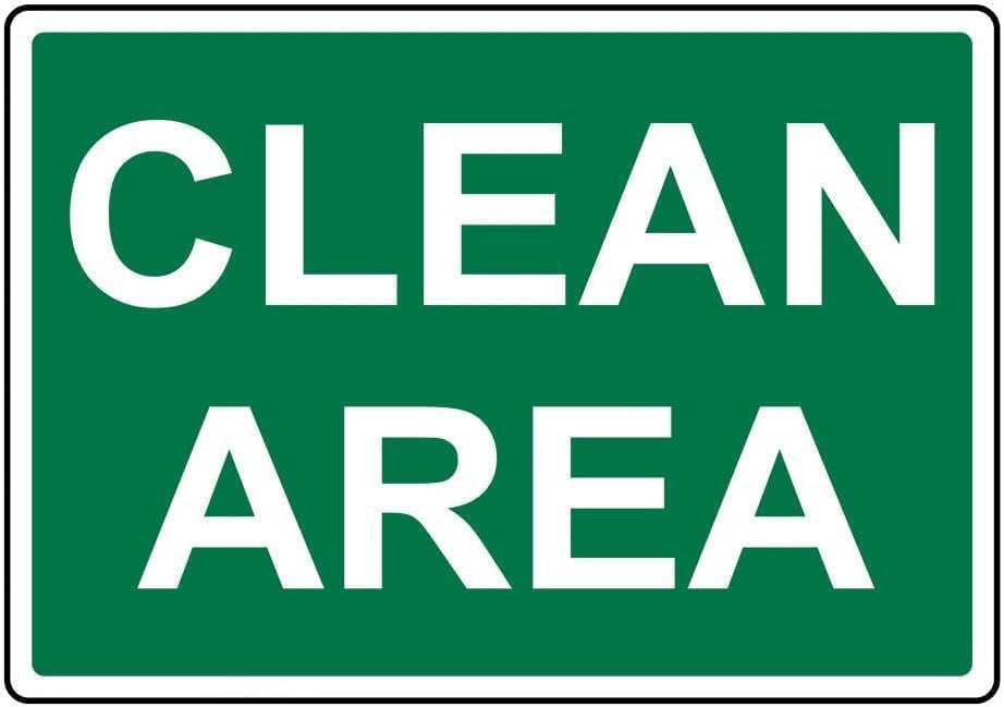 Warning Clean Area Metal Sign 8