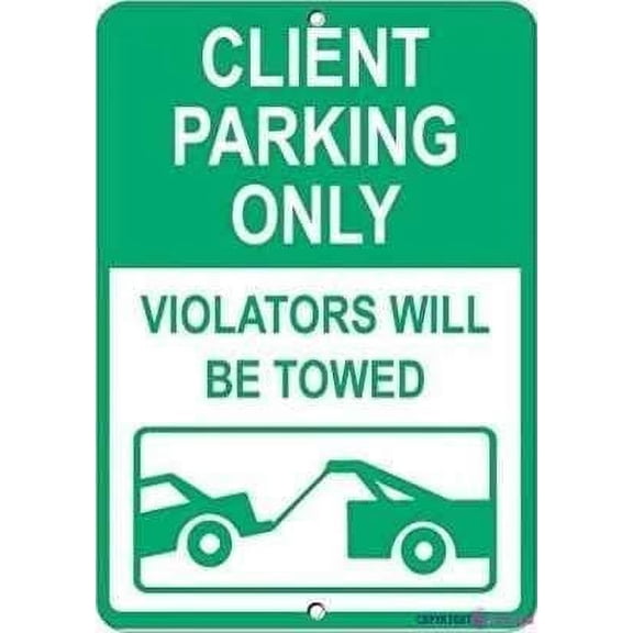 Warning Client Parking Only Violators Will Be Towed Parking Sign Outdoor Security Farm Yard Warning Decoratives Metal Sign 8 X 12 Inch