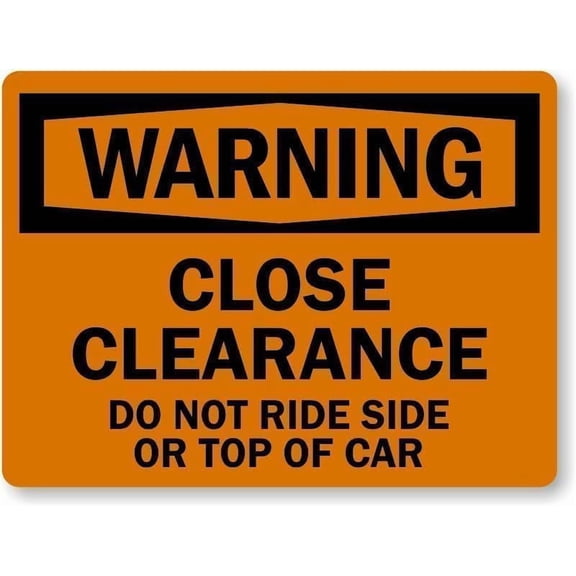 Warning Close Clearance Sign – 8x12 Inch RustFree Aluminum,Reflective & Weatherproof Metal Sign,HighVisibility Safety Warning for Low Clearance Areas & Garages