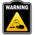 thumbnail image 1 of Warning Corrosive Risk Caution OSHA Danger BLACK Aluminum Composite Sign, 20"x24", 1 of 9