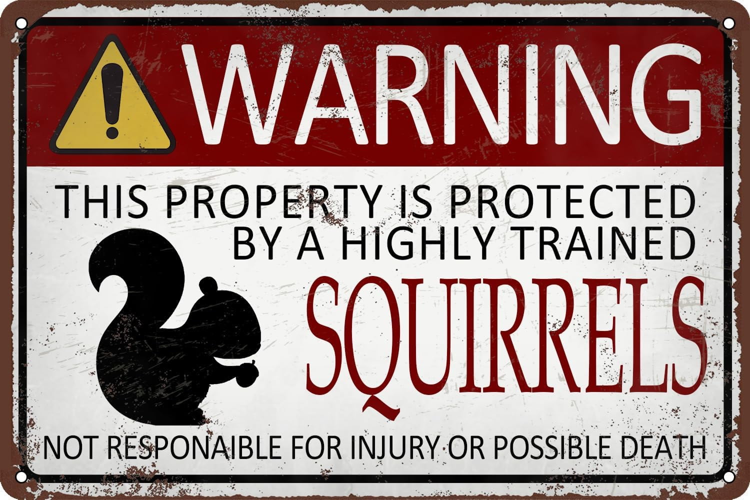 Warning Coyote Activity Metal Tin Sign, Accessories Wall Decor for