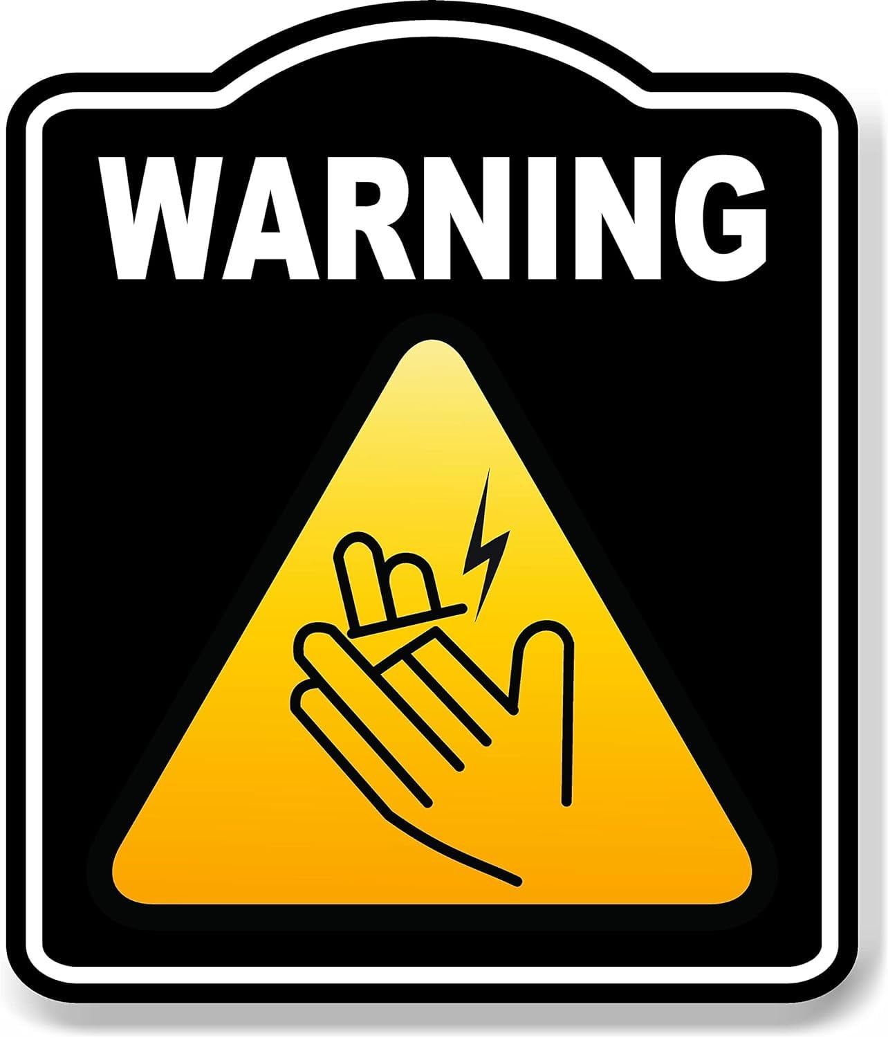 Warning Cutting Risk Caution OSHA Danger BLACK Aluminum Composite Sign ...