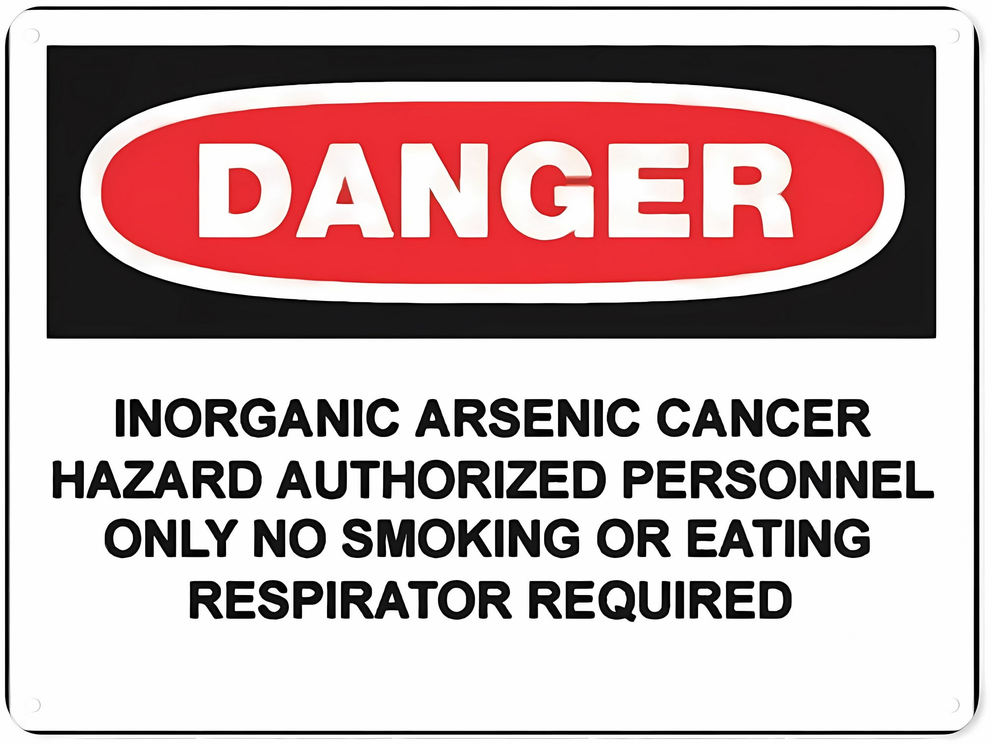 Warning Danger Inorganic Arsenic Cancer Hazard - 8