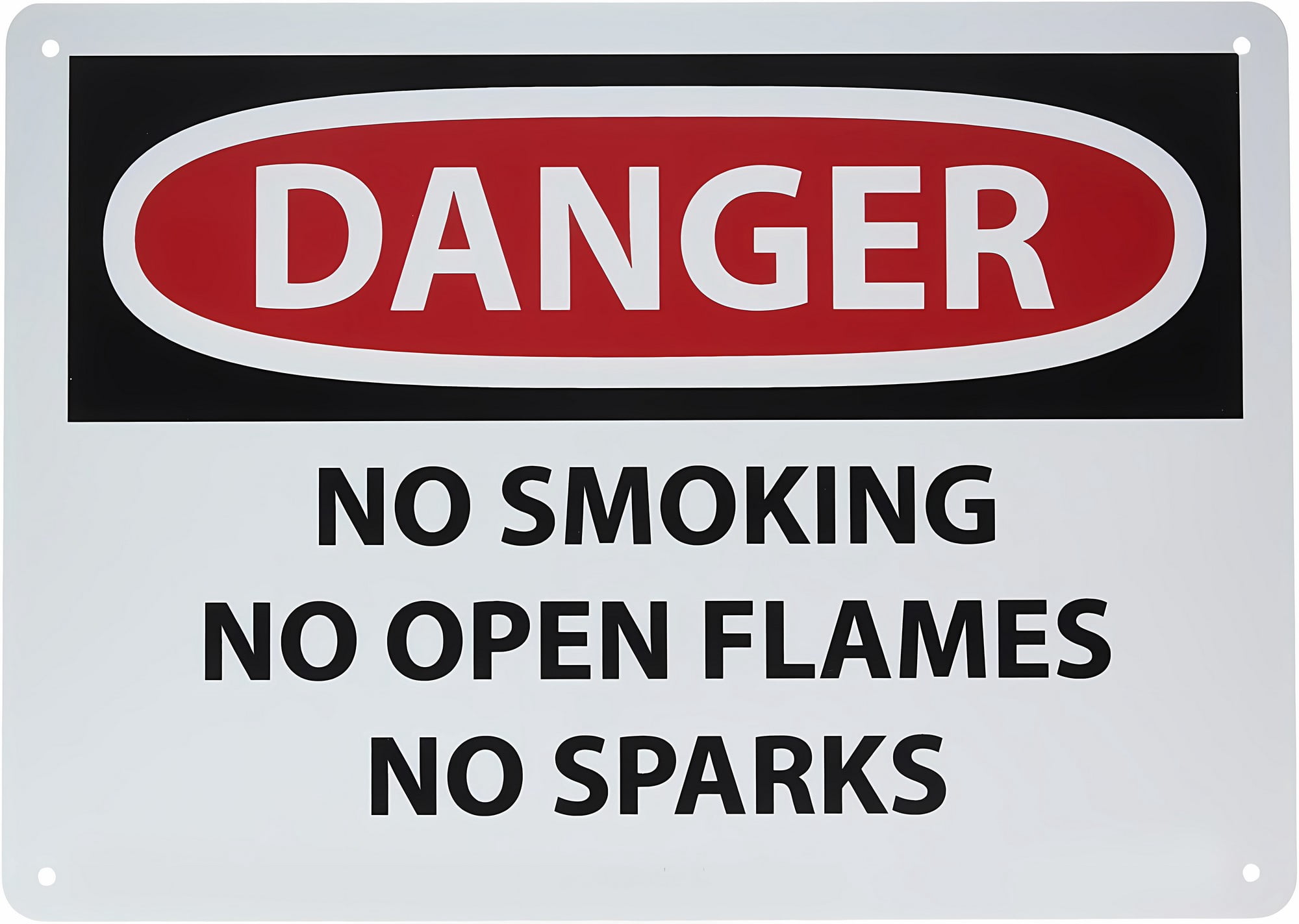 Warning Danger No Smoking No Open Flames No Sparks Alert Sign - 8"x12 ...